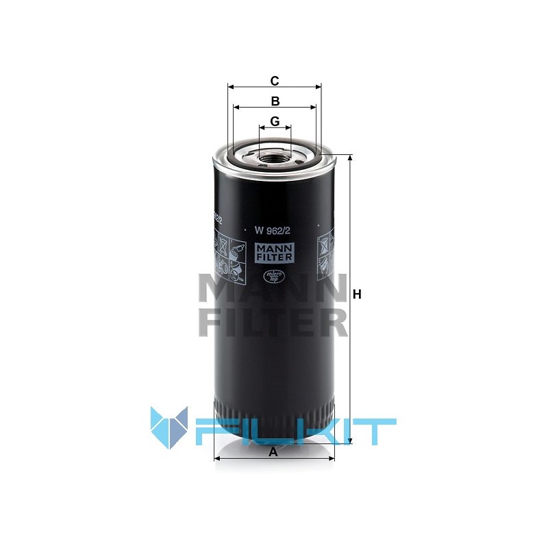 Oil filter W 962/2 [MANN]