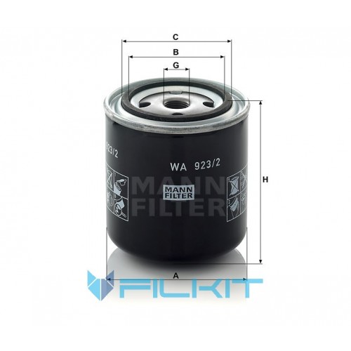 Cooling system filter WA 923/2 [MANN]