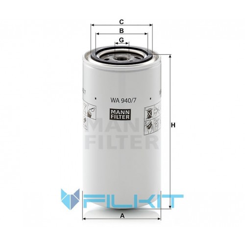 Cooling system filter WA 940/7 [MANN]