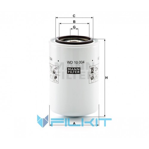 Hydraulic filter WD 10 004 [MANN]